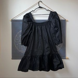 H&M Black Puff Sleeve Mini Dress XXL